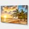Designart - Gorgeous Beach of Island Barbados - Modern Seascape Canvas Artwork
